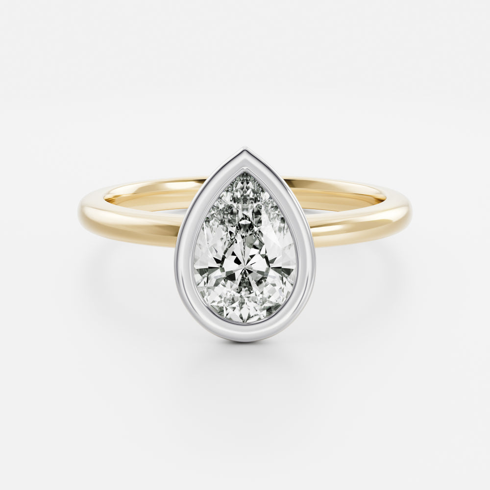 
                      
                        The Sophia Ring - Pear Bezel Solitaire
                      
                    