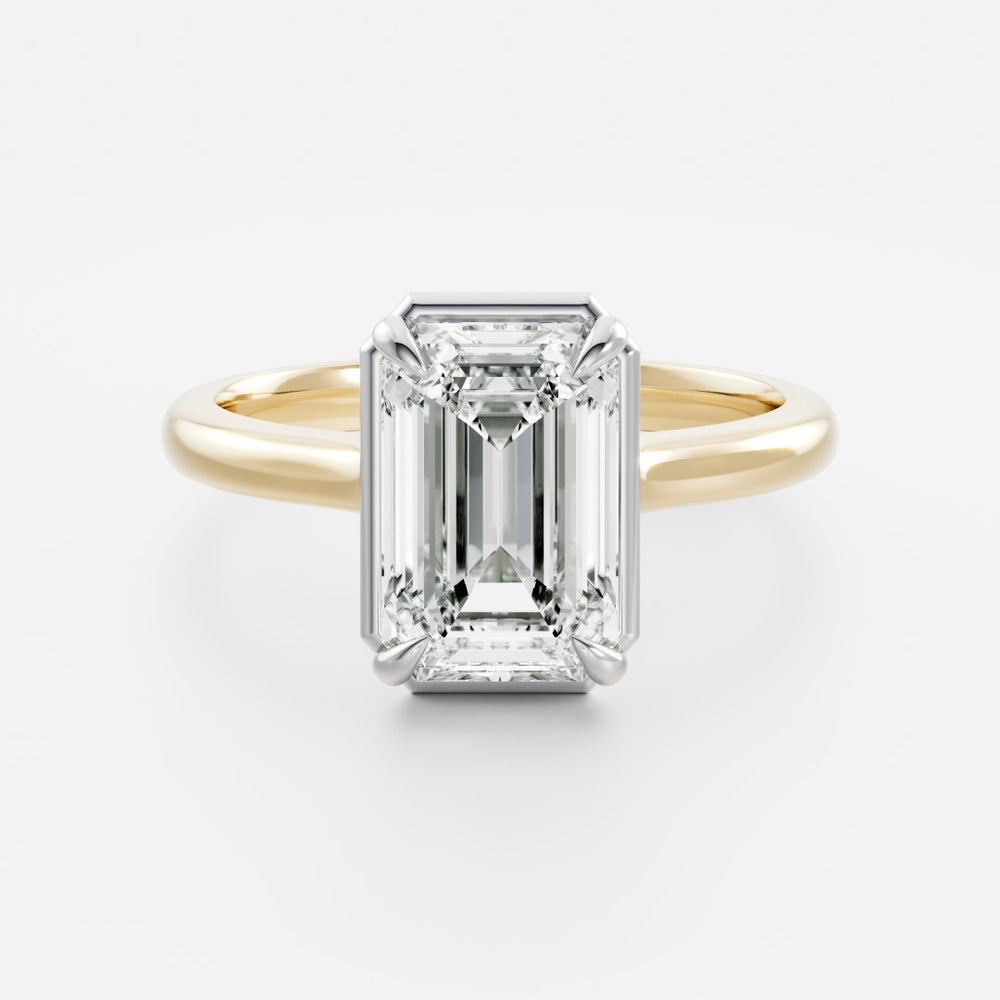 
                      
                        The Audrey Ring - Emerald Cathedral Georgian Solitaire
                      
                    