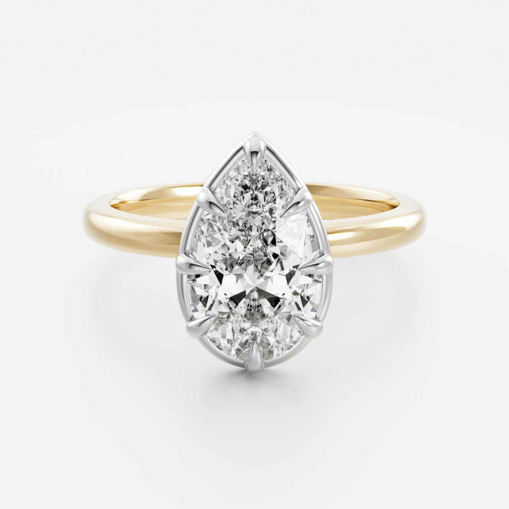 
                      
                        The Sophia Ring - Pear Georgian Solitaire
                      
                    