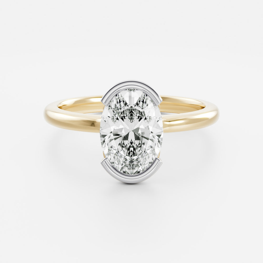 
                      
                        The Luise Ring - Oval Half Bezel Solitaire
                      
                    