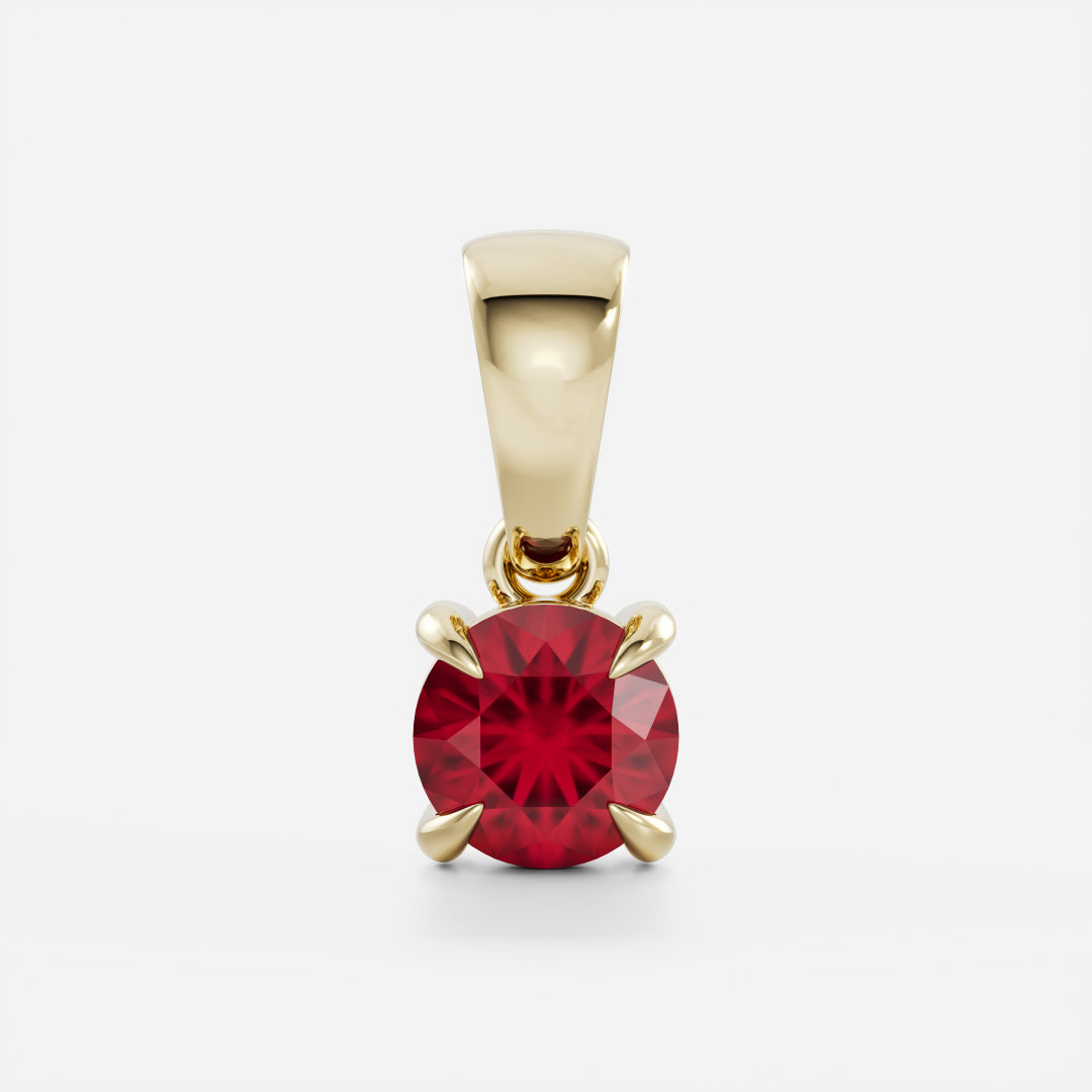 The Signature Birthstone Pendant - Ruby (July)