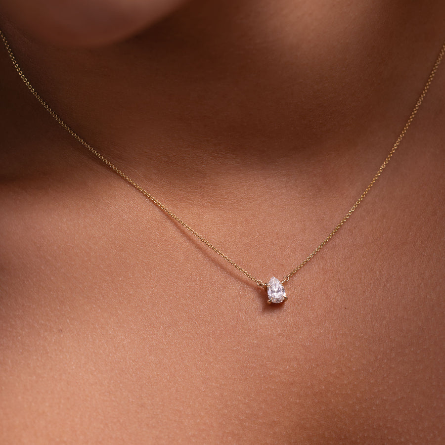 The Iris Necklace - Pear Pendant