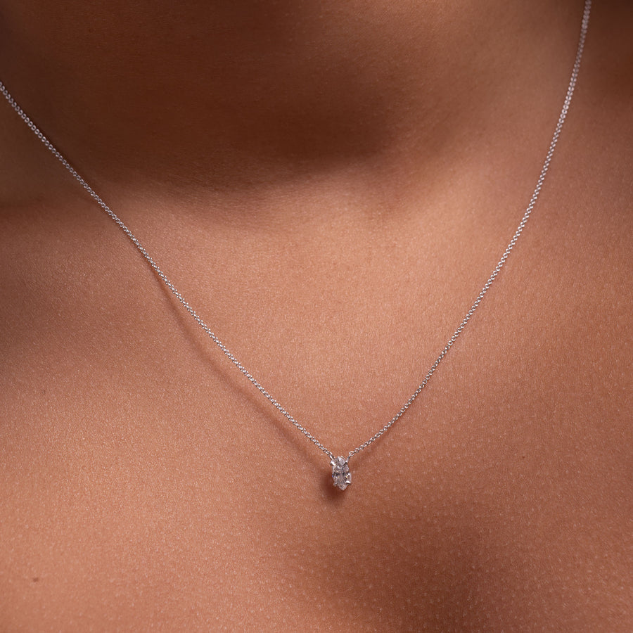 The Iris Necklace - Marquise Pendant