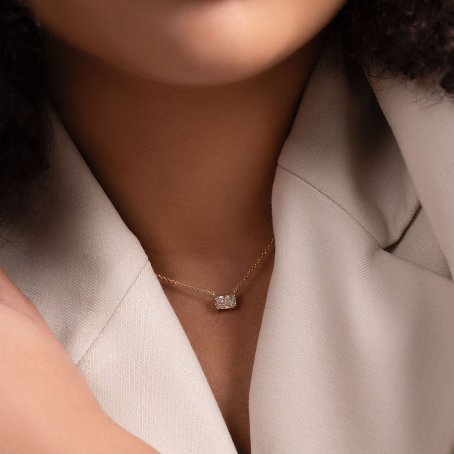 The Iris Necklace - East-West Radiant Pendant