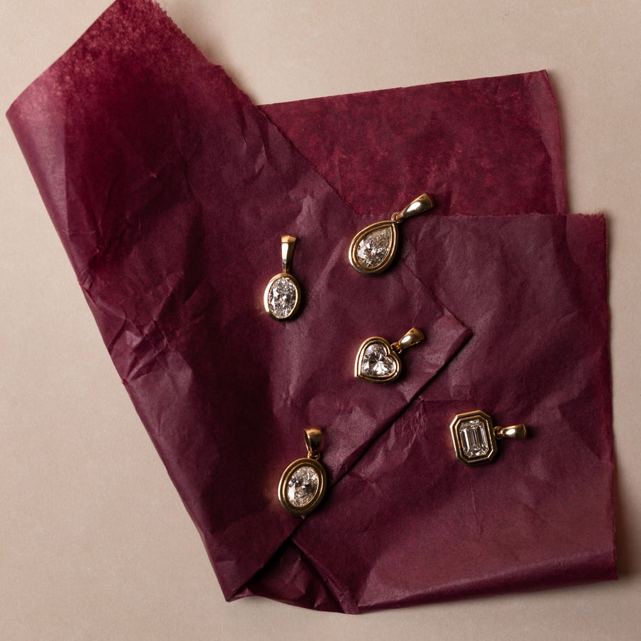 The Adira Heart Double Bezel Pendant