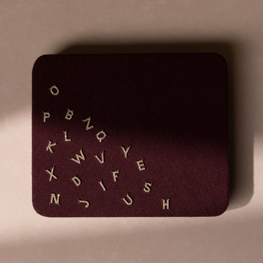 The Léa Necklace - Pavé Letter Pendant