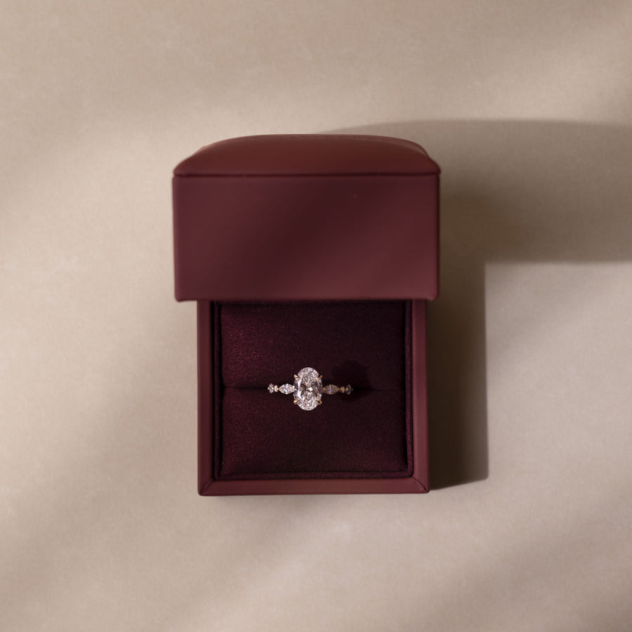 The Avery Ring - Oval With Marquise and Round Brilliant Band