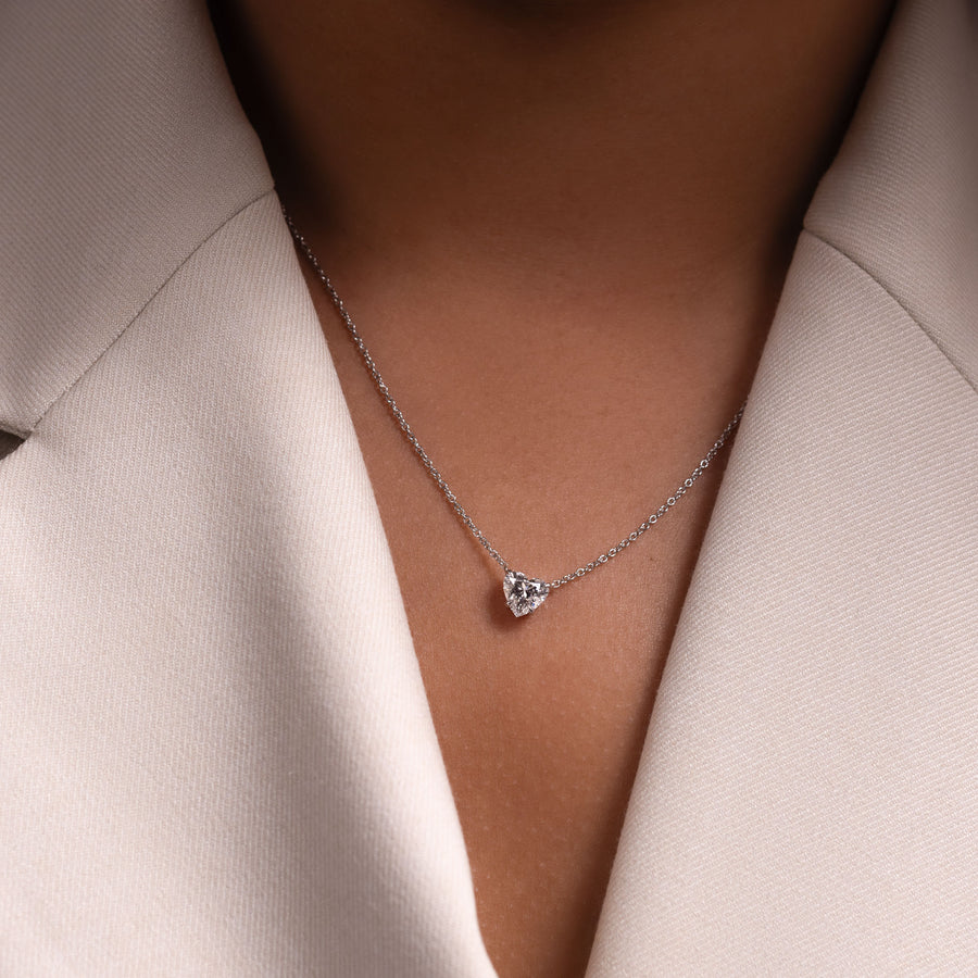 The Iris Necklace - Heart Pendant