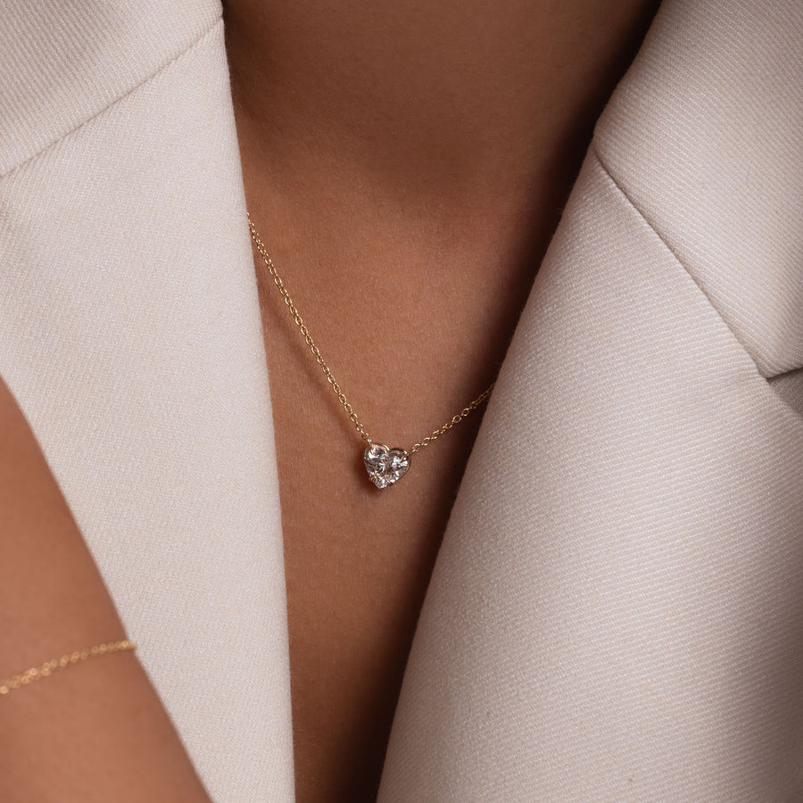 The Mara Necklace - Heart Georgian Pendant
