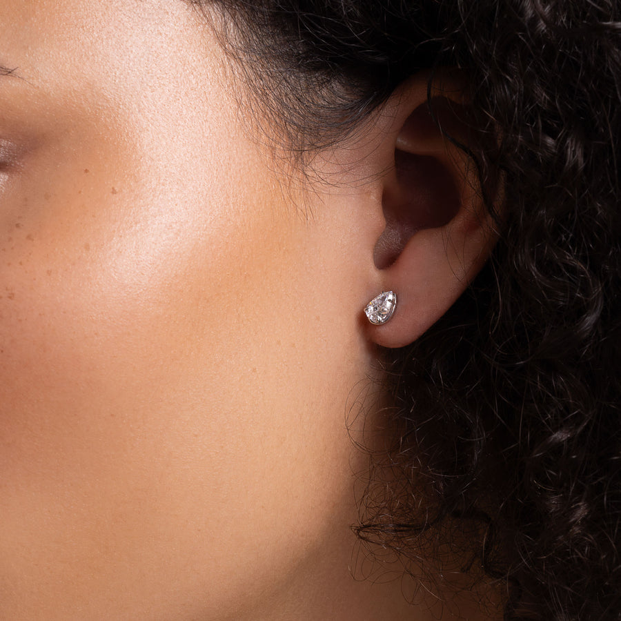The Mara Earrings - Pear Georgian Studs