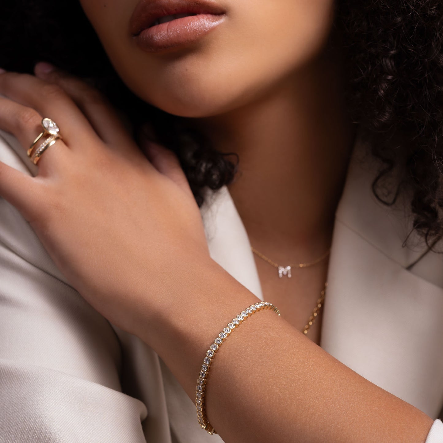 The Signature Round Bezel Tennis Bracelet
