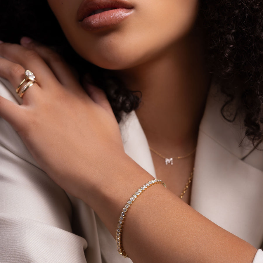 The Signature Round Bezel Tennis Bracelet