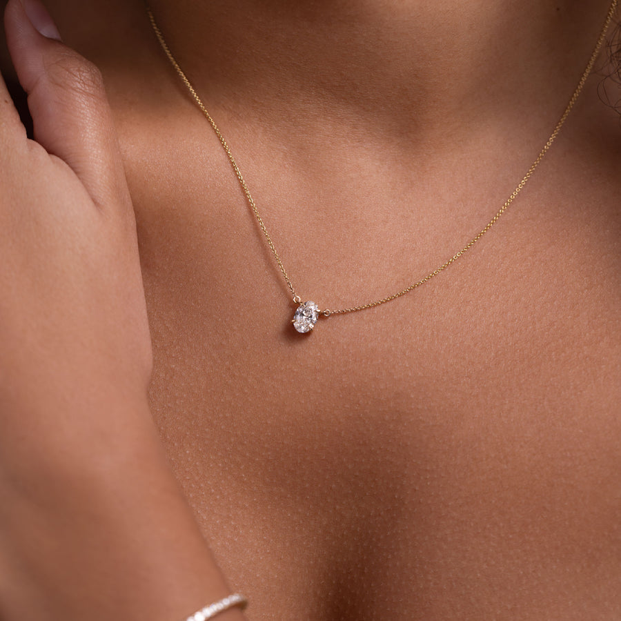 The Iris Necklace - Oval Pendant