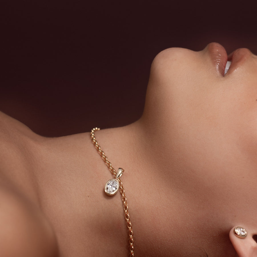 The Henley Oval Bezel Pendant