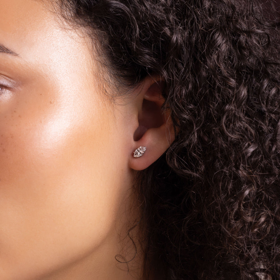 The Mara Earrings - Marquise Georgian Studs
