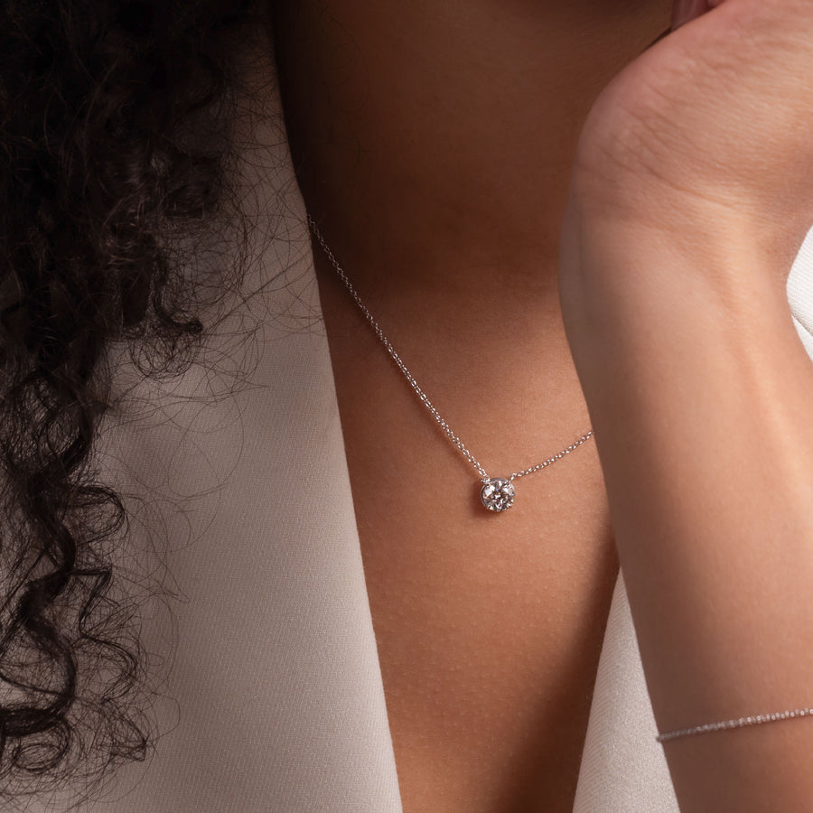 The Mara Necklace - Round Georgian Pendant