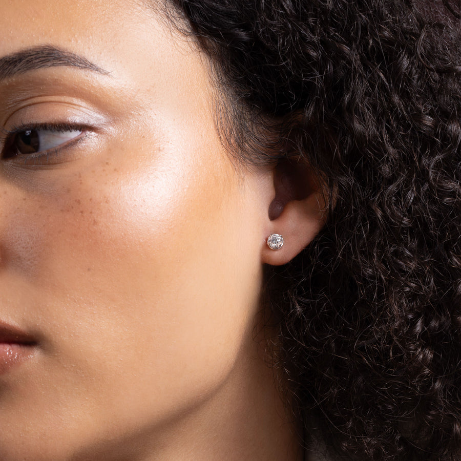 The Mara Earrings - Round Georgian Studs