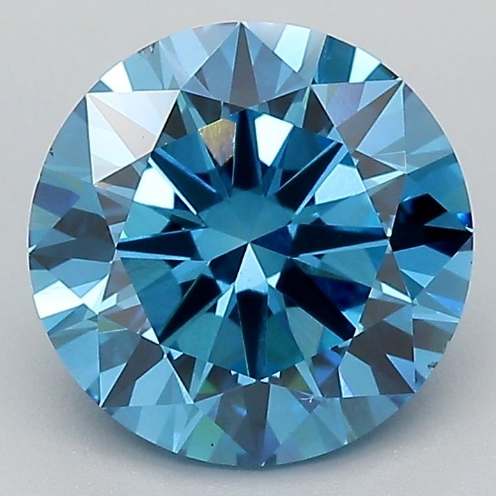 Round 2.53ct Fancy Deep Blue