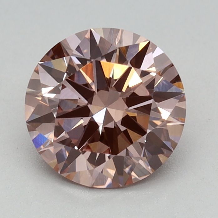 Round 0.83ct Fancy Intense Brown Pink