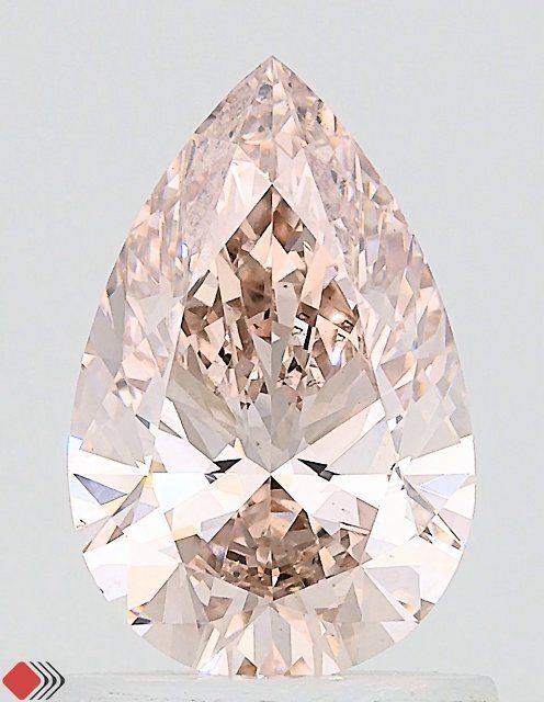 Pear 1.02ct Fancy Light Brown Pink