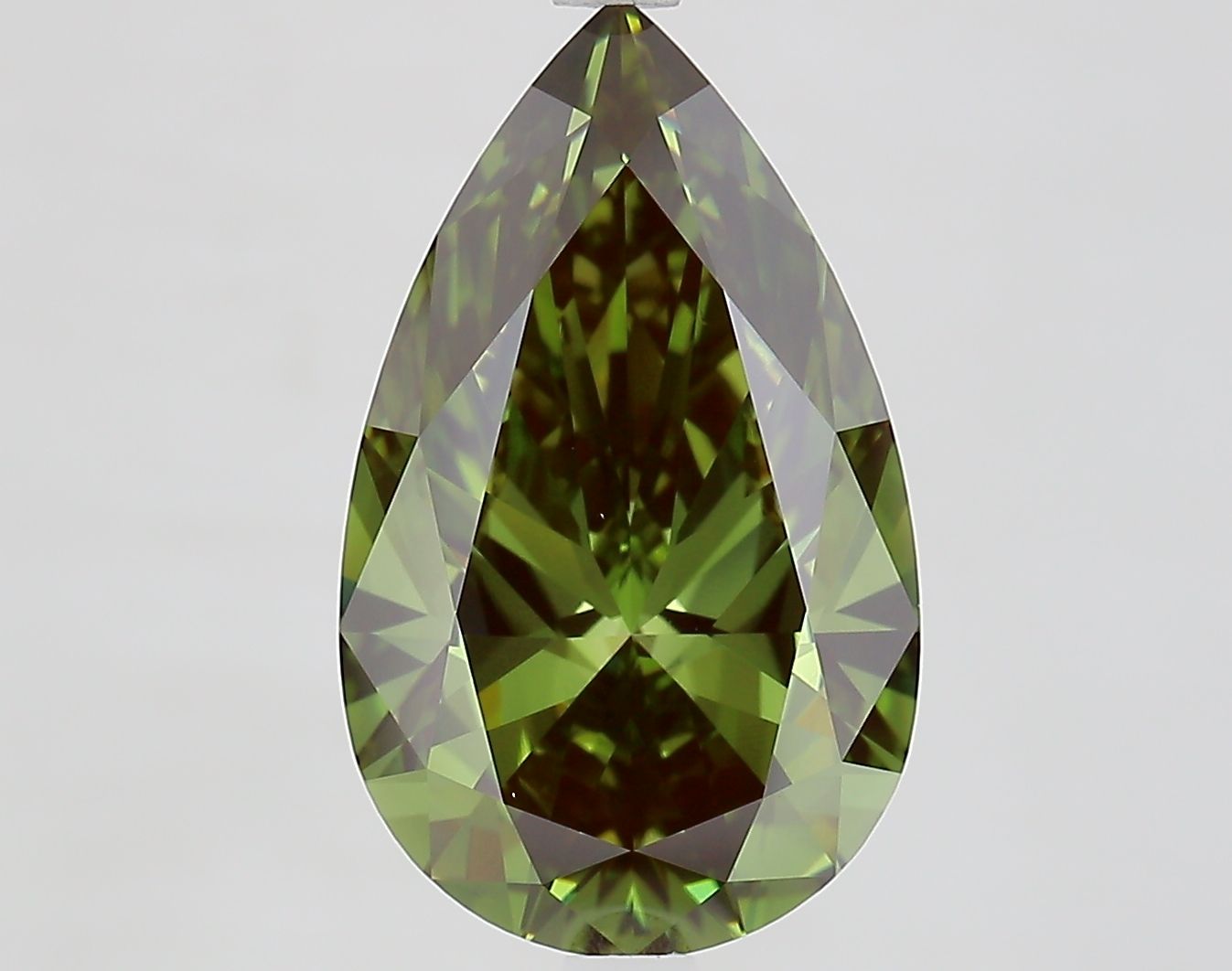 Pear 5.04ct Fancy Deep Green