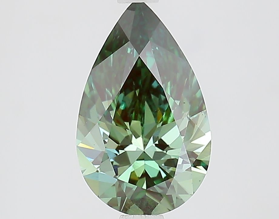 Pear 1.62ct Fancy Deep Green