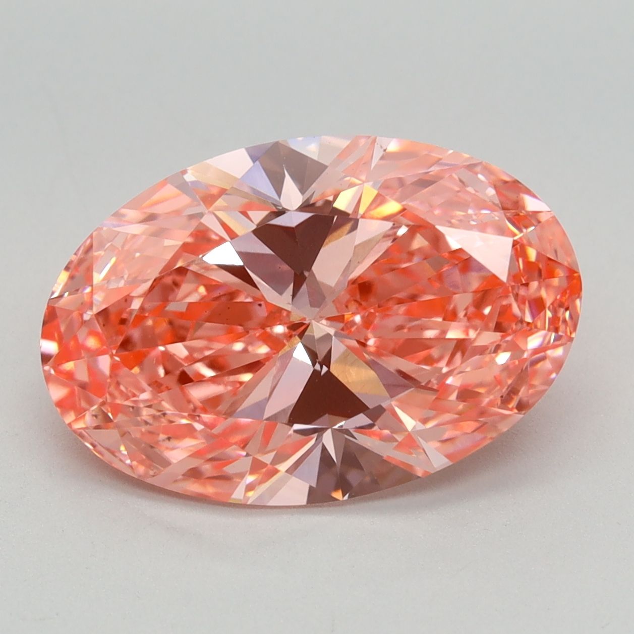 Oval 3.53ct Fancy Vivid Pink