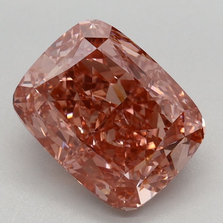 Elongated Cushion 2.33ct Fancy Vivid Brownish Pink