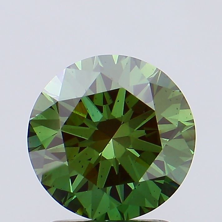 Round 2.15ct Fancy Deep Green