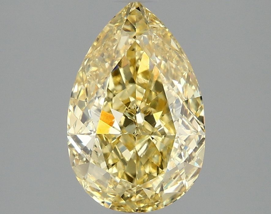 Pear 2.1ct Fancy Intense Yellow