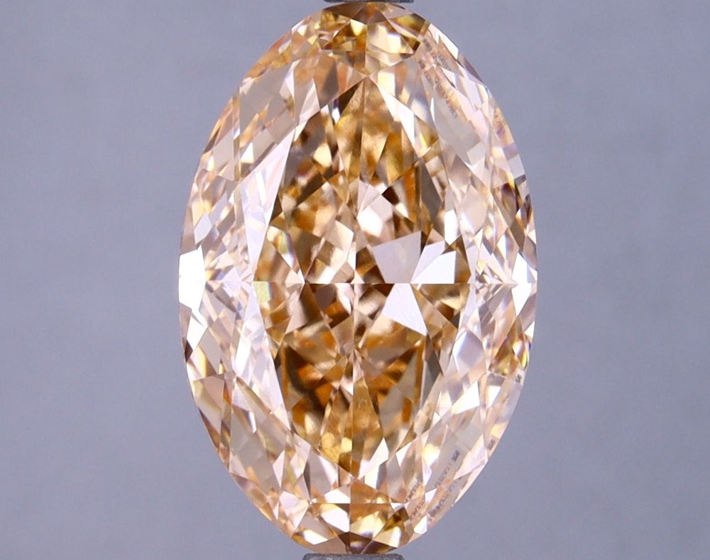 Oval 3.66ct Fancy Intense Pinkish Orange