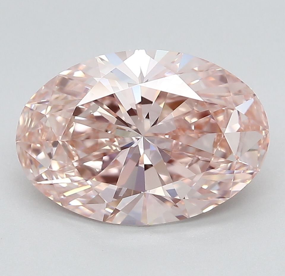 Oval 3.23ct Fancy Intense Brownish Pink