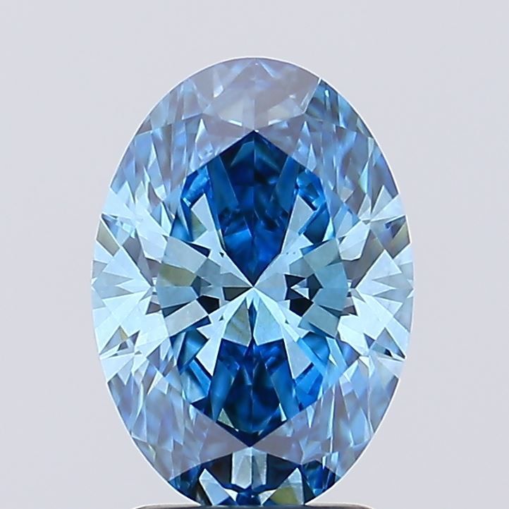Oval 1.54ct Fancy Vivid Blue