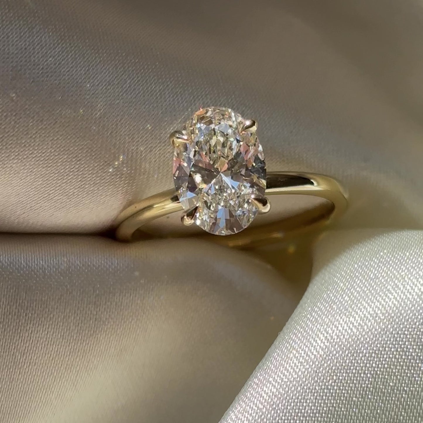 The Luise Ring™ - 2.03ct Lab Grown Diamond Oval Solitaire