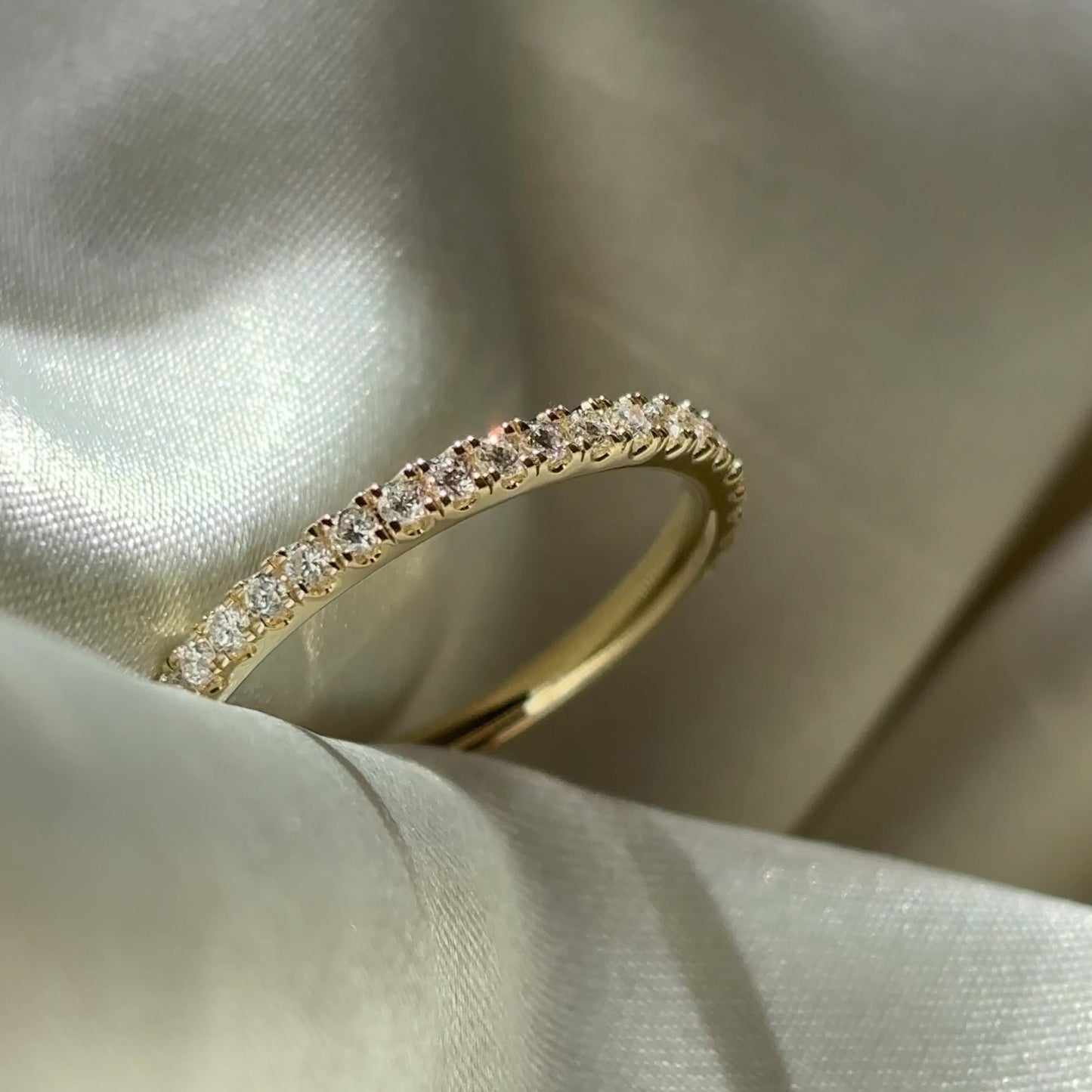 The Ava Ring - Lab Diamond Pavé Wedding Band