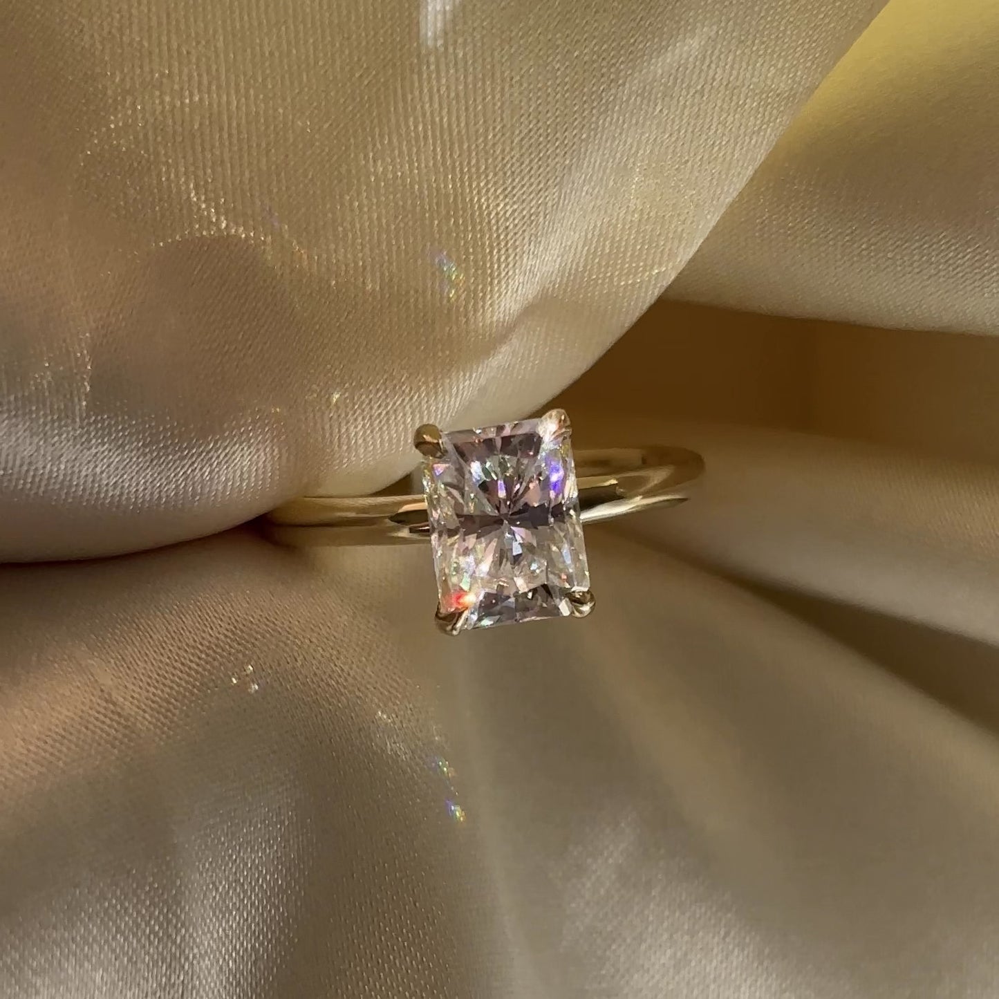 The Vienna Ring - 2ct Moissanite Radiant Solitaire