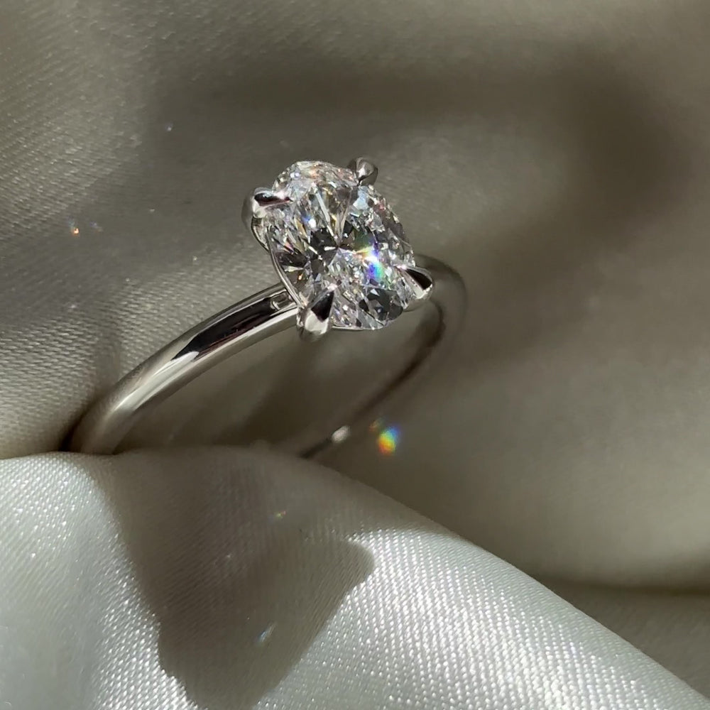 The Luise Ring® - 1.00ct Lab Grown Diamond Oval Solitaire