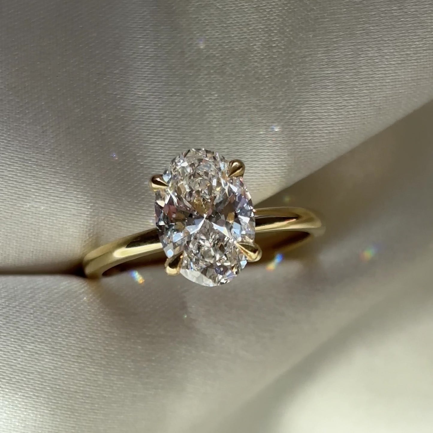 The Luise Ring - 2.05ct Lab Grown Diamond Oval Solitaire