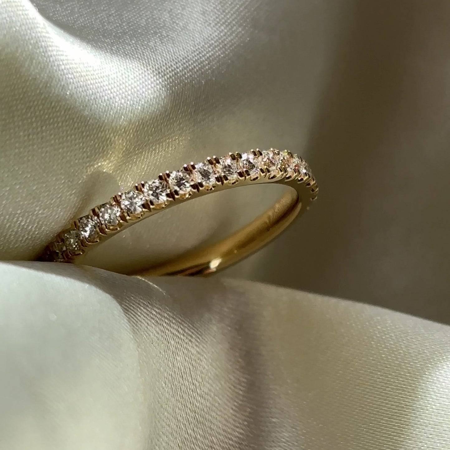 The Ava Ring - Lab Diamond Pavé Wedding Band