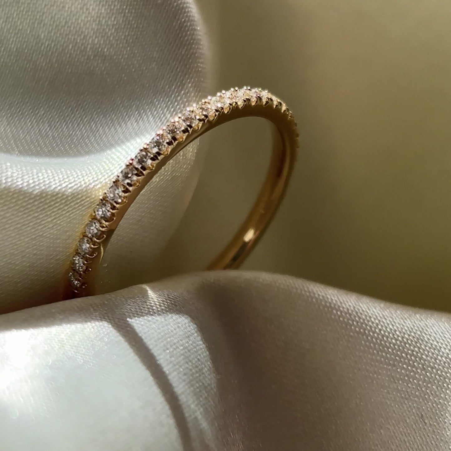 The Ava Ring - Lab Diamond Pavé Wedding Band