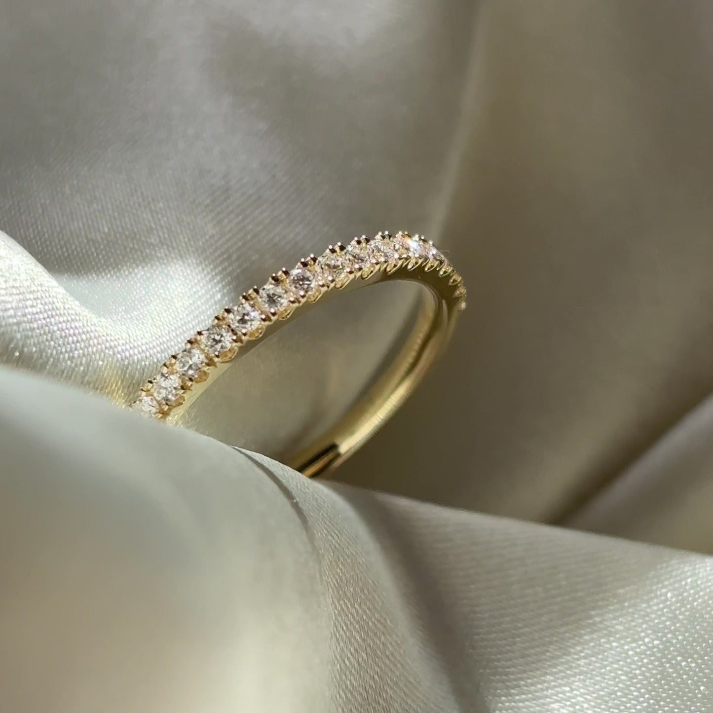 The Ava Ring - Lab Diamond Pavé Wedding Band