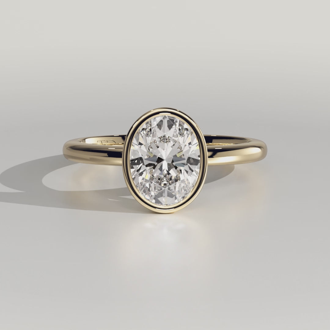 The Luise Ring® - Oval Bezel Solitaire