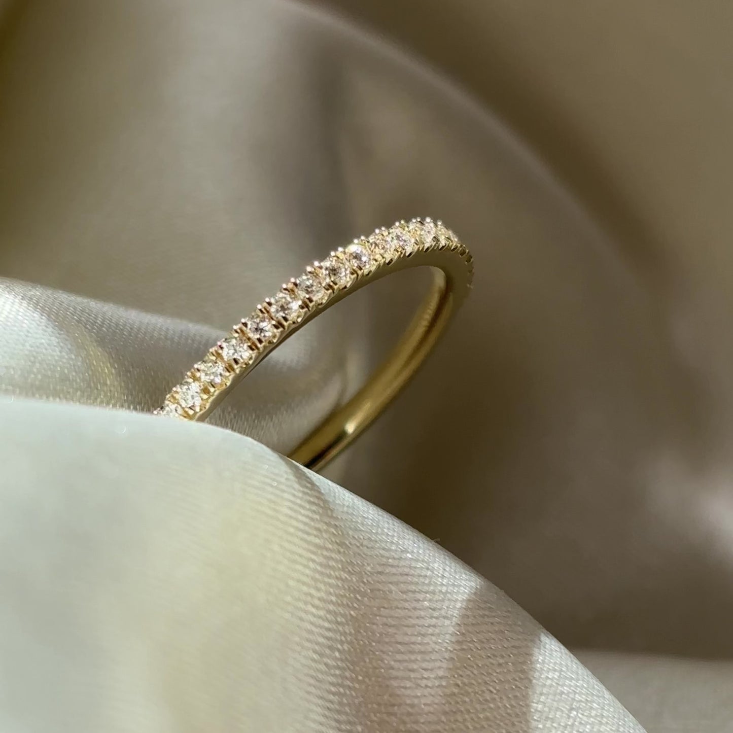 The Ava Ring - Lab Diamond Pavé Wedding Band