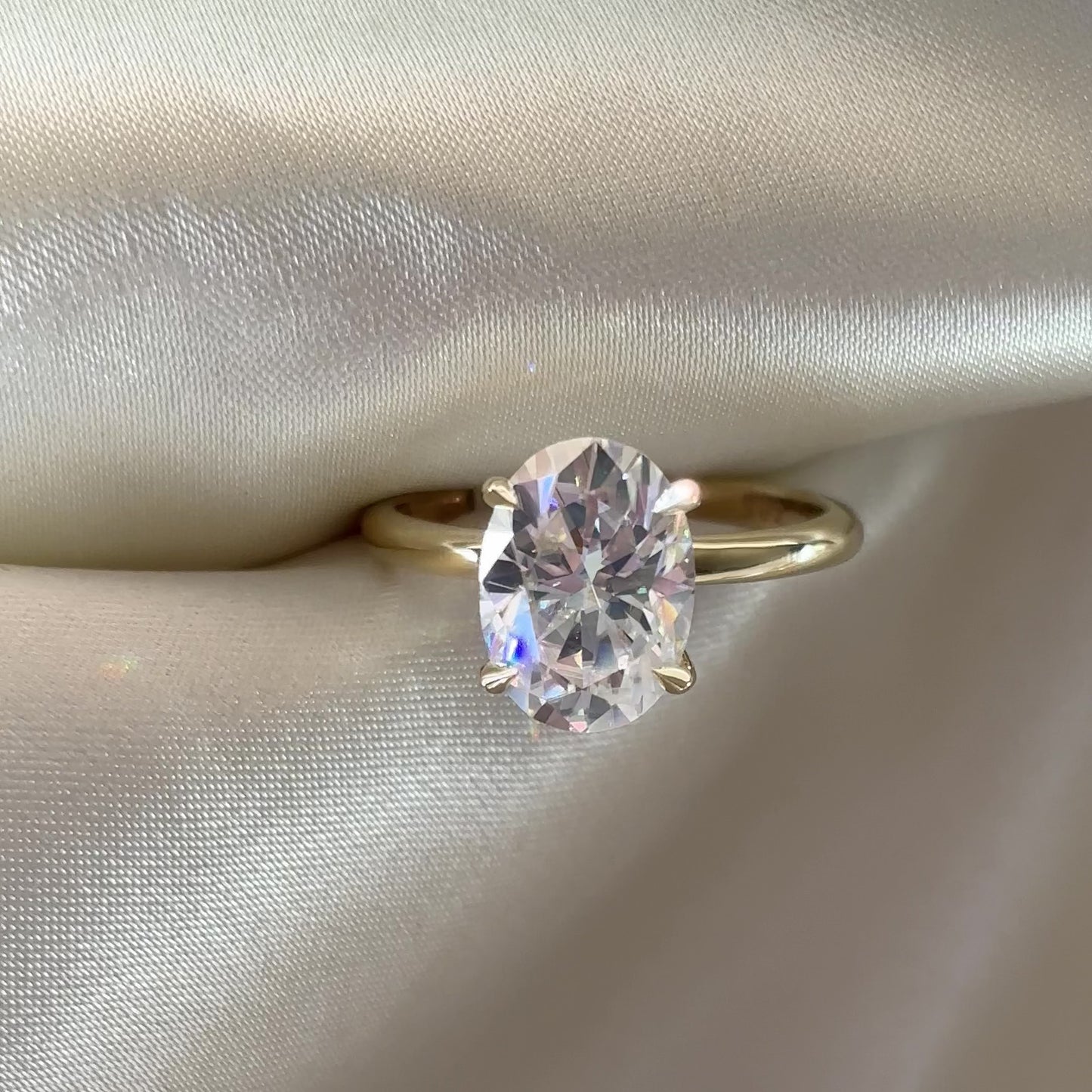 The Luise Ring - 3.5ct Moissanite Oval Solitaire