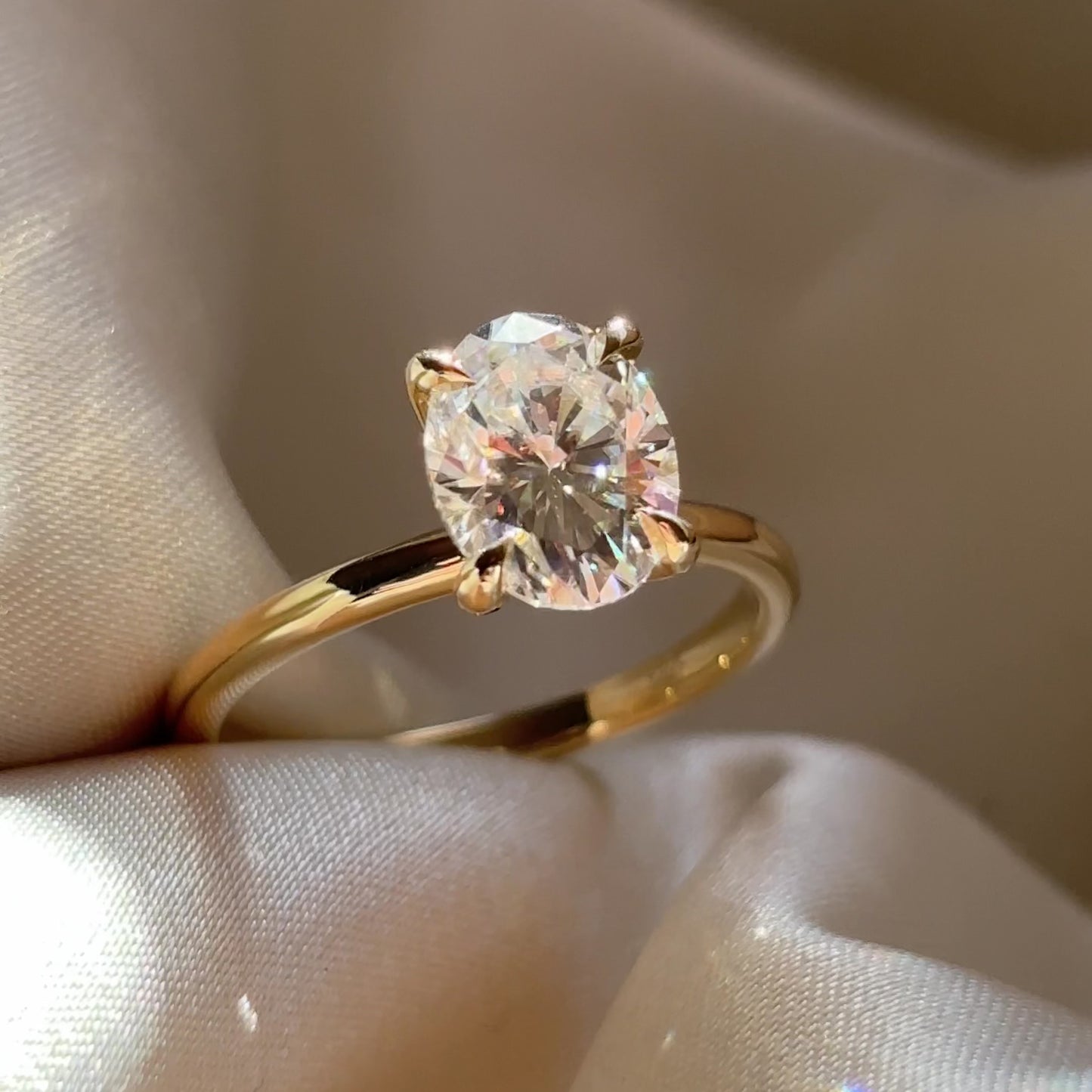 The Luise Ring® - 2.1ct Moissanite Oval Solitaire