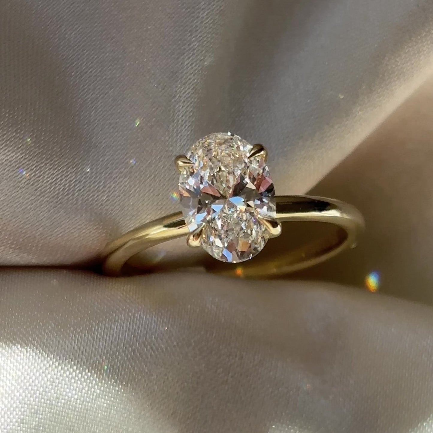 The Luise Ring™ - 1.55ct Lab Grown Diamond Oval Solitaire