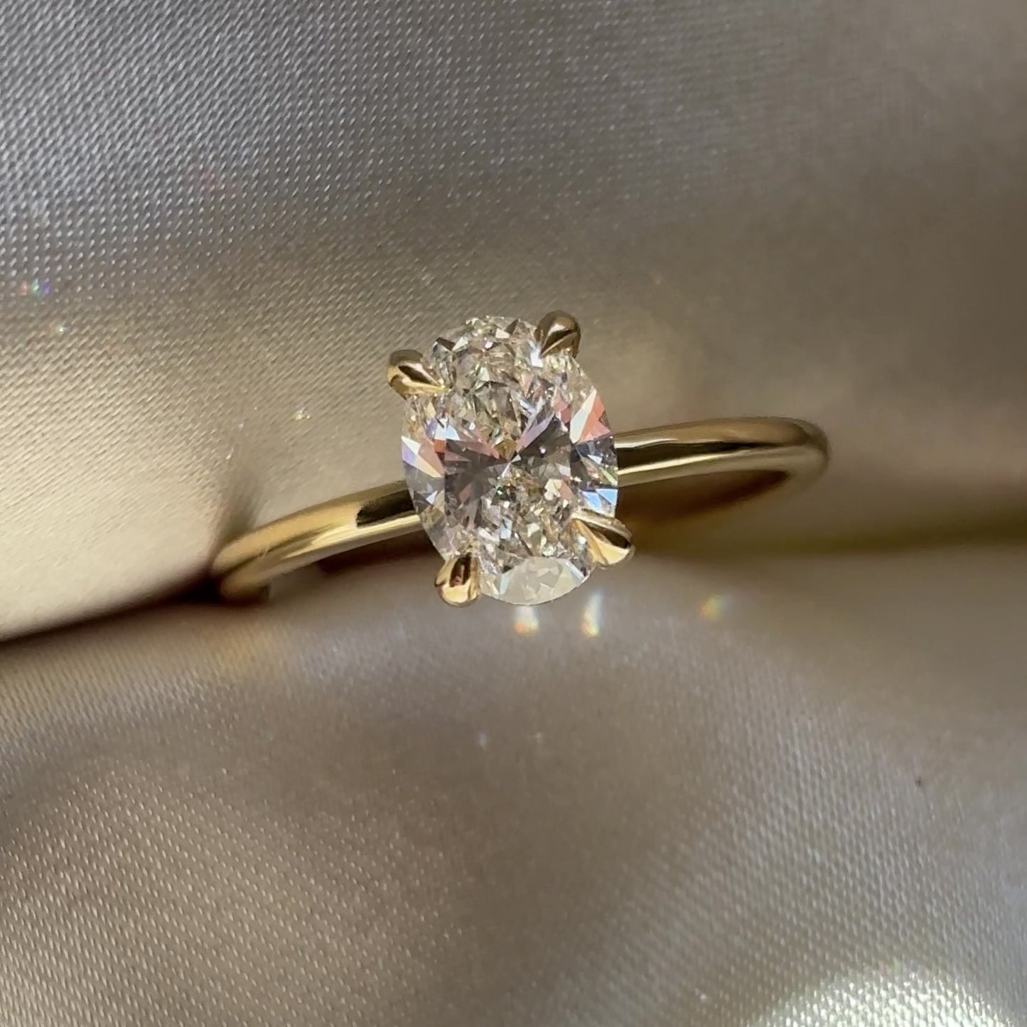 The Luise Ring™ - 1.28ct Lab Grown Diamond Oval Solitaire