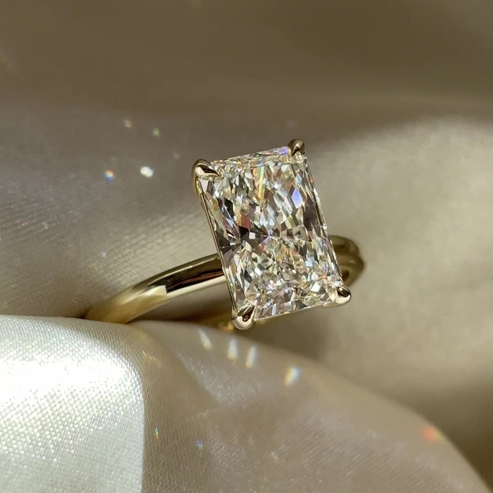 The Vienna Ring - 3.02ct Lab Grown Diamond Radiant Solitaire