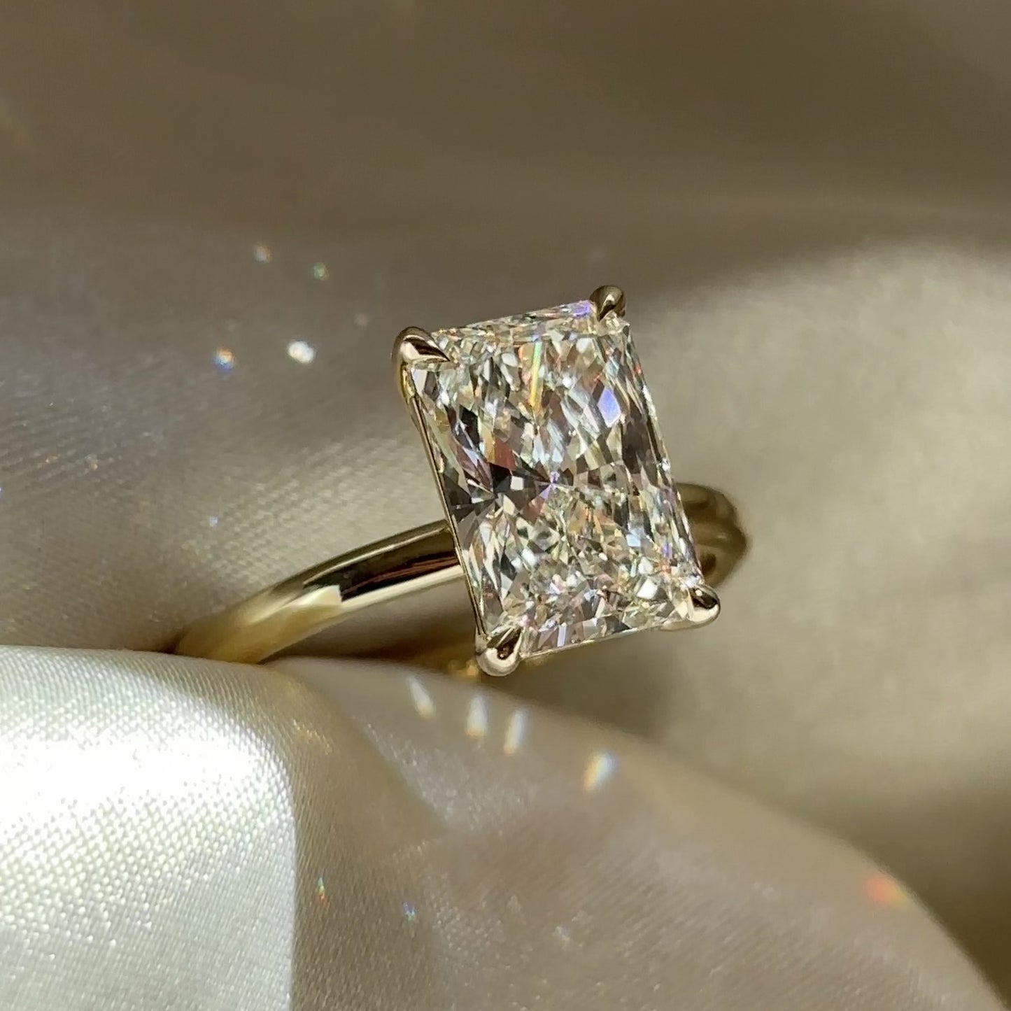 The Vienna Ring - 3.02ct Lab Grown Diamond Radiant Solitaire