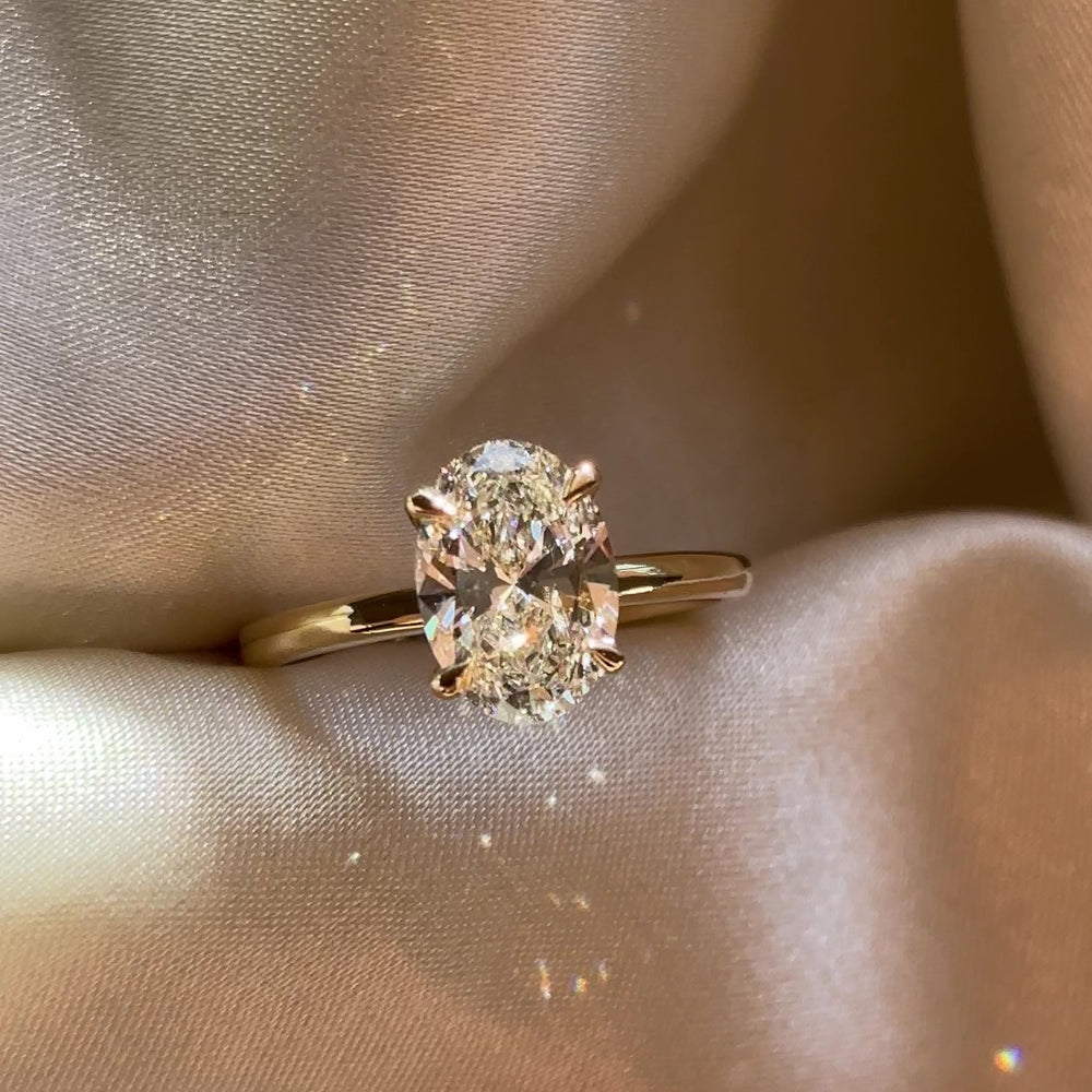 The Luise Ring - 2.01ct Lab Grown Diamond Oval Solitaire